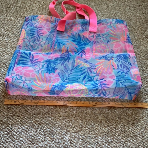 🌺Last One!🌺 NWT Lilly Pulitzer Oversized Mesh Beach/Shopper Tote - Picture 11 of 13